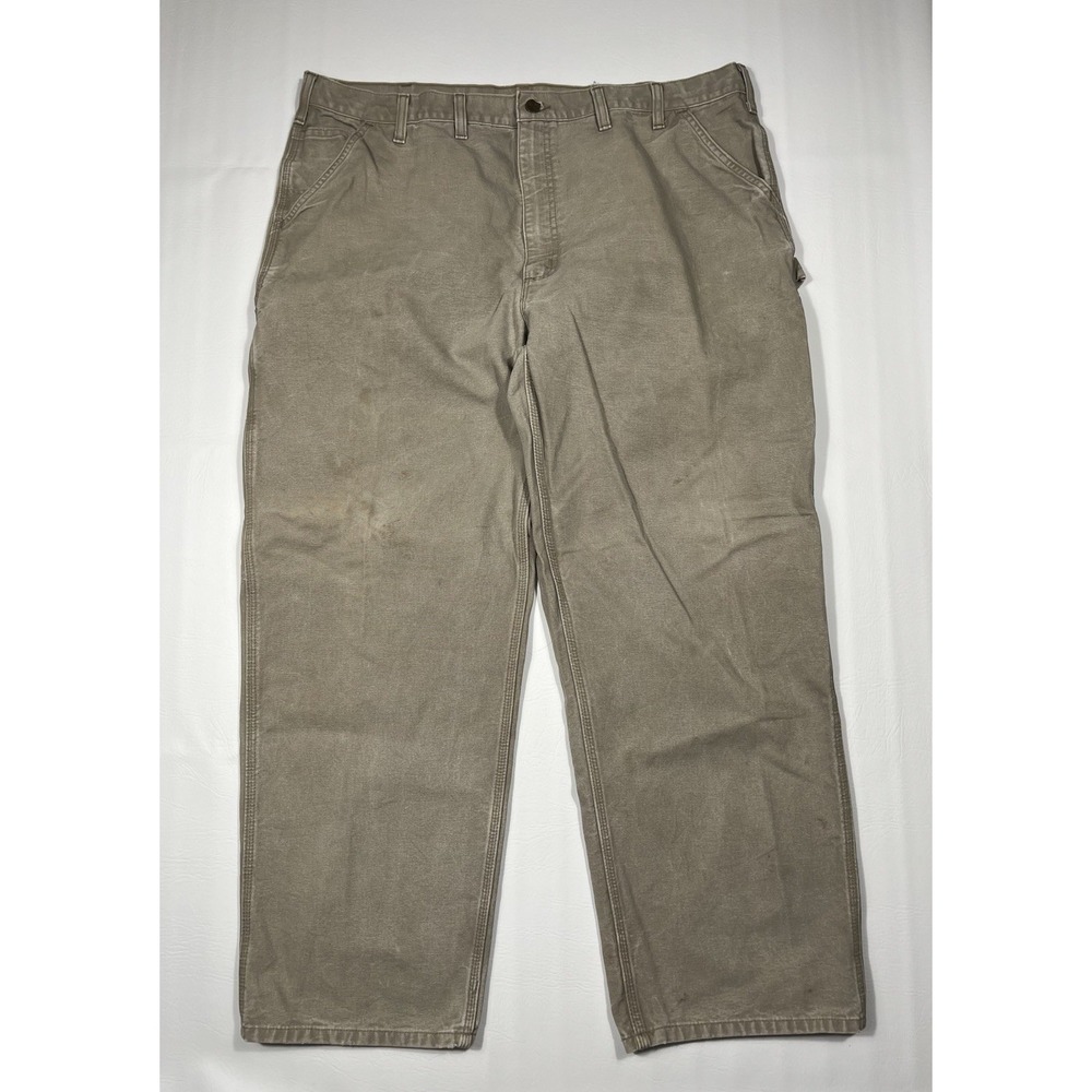 Carhartt B11 DES Carpenter Pants Mens 44x32 (fit 42x30) Canvas Workwear Distress